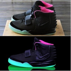 Nike Yeezy 2 черный с зеленым